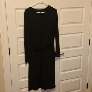 Ann Taylor Classic Black Long Sleeve Dress
